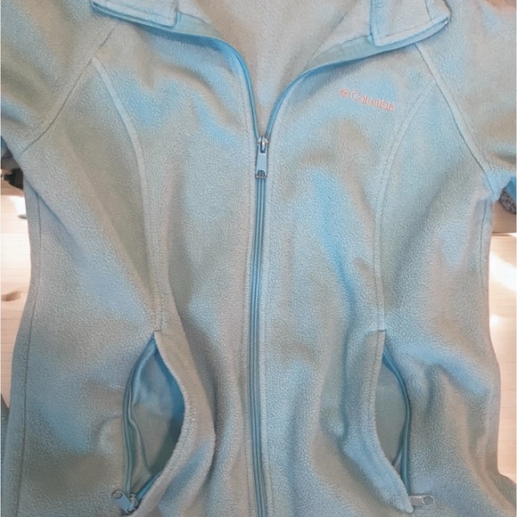 Columbia Aqua Blue Zip Front Jacket - Picture 6 of 15